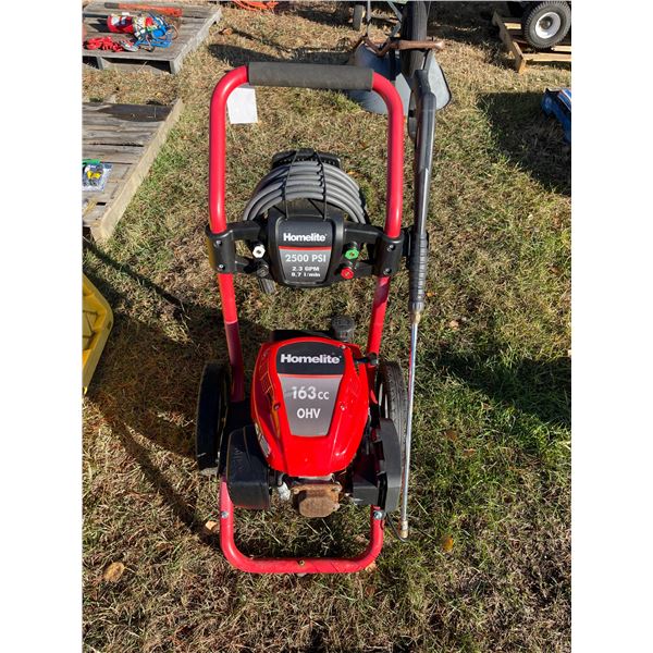 Homelite 2500 PSI 163cc OHV Pressure Washer, has never been run)