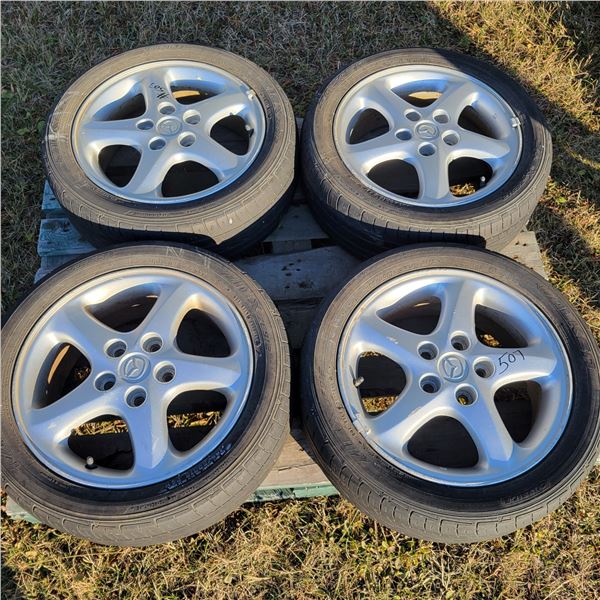 4- 195/50R16 tires c/w rims