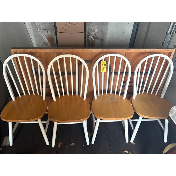 4 Wooden chairs N cond, selling as one unit