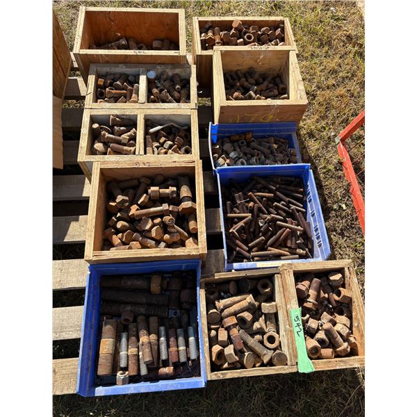 11 Boxes of bolts & nuts
