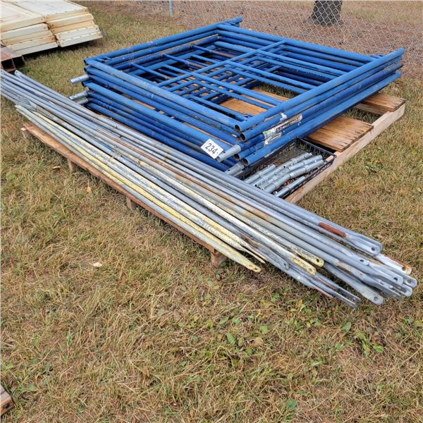 8-Sections of scaffolding & approx. 15- braces