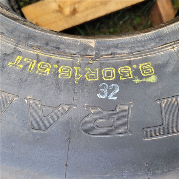 6- As new, 9.50Rx16.5 Tires