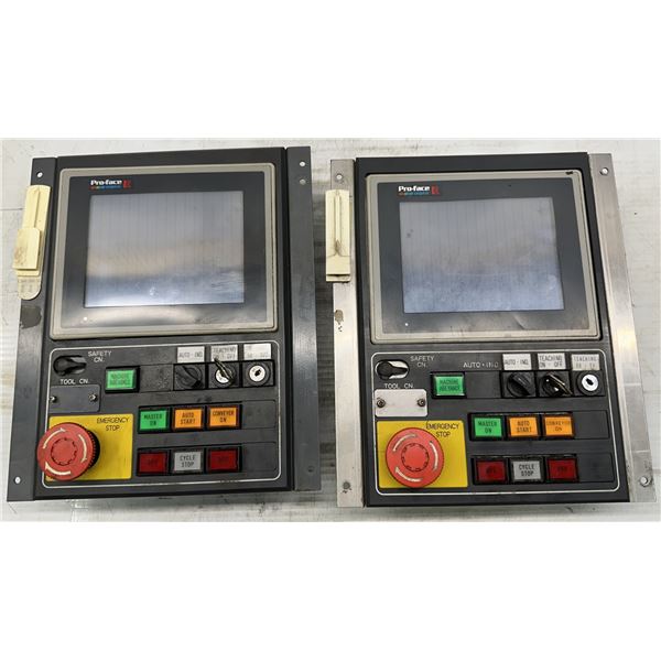 (2) Pro-face #2880037 / #GP377R-TC41-24V Operator Touch Screens w/ Panels