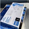 Image 3 : BOX OF NEW SIZE LARGE DISPOSABLE NITRILE EXAM GLOVES