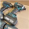 Image 2 : MAKITE CORDLESS 18V DRILL AND THREE IMPACTS WITH BATTERIES, NO CHARGER