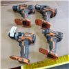 Image 1 : THREE CORDLESS RIDGID DRILLS AND ONE IMPACT, NO BATTERIES