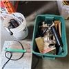 Image 2 : TOTE AND BUCKET OF TOOLS ELECTRIC MOTORS AND MORE