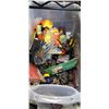 Image 1 : TOTE OF ASSORTED SHOP TOOLS, HAND TOOLS, ACCESSORIES AND SUPPLIES