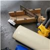 Image 2 : 3 VINYL STRIPS WITH MITRE BOX SAW AND DEWALT LIGHT