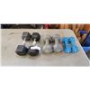 Image 1 : THREE PAIRS OF DUMBBELLS, ASSORTED WEIGHTS