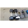 Image 3 : THREE PAIRS OF DUMBBELLS, ASSORTED WEIGHTS
