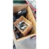 Image 2 : TOTE OF PAVING STONE REMOVAL TOOLS AND POWER LIGHT DOUBLE WORK LIGHT