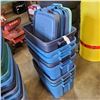 Image 1 : LOT OF EIGHT RUBBERMAID TOTES WITH LIDS