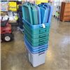 Image 1 : LOT OF NINE RUBBERMAID TOTES WITH LIDS