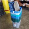 Image 1 : LOT OF NINE RUBBERMAID TOTES WITH LIDS