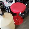 Image 3 : 2 WINE CARBOYS AND RED SHOP STOOL