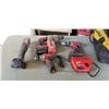 Image 1 : MILWAUKEE 4PC CORDLESS TOOL SET, WITH SDS DRILL, M12 DRILL, M18 DRILL AND M18 GRINDER, WITH 3 BATTER