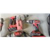 Image 3 : MILWAUKEE 4PC CORDLESS TOOL SET, WITH SDS DRILL, M12 DRILL, M18 DRILL AND M18 GRINDER, WITH 3 BATTER