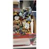 Image 4 : COLLECTIBLE FIGURINES, AND 2 ORGANIZERS OF VINTAGE BROACHES