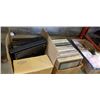 Image 1 : TWO BOXES OF ESTATE RECORDS AND RECORD PLAYER