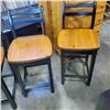 Image 2 : THREE CUSTOM MADE WOOD CHAIRS