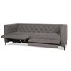 Image 2 : AS NEW ALAMATO SMOKE MCKAY RELAXER SOFA WITH ELECTRIC EXTENDING FOOTRESTS, WORKING, CLEAN, NO RIPS O