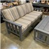 Image 2 : SOLID PATIO BENCH 78" LONG WITH COFFEE TABLE 48" LONG