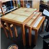 Image 1 : TILE TOP NESTING TABLES SET OF THREE, MADE IN DENMARK