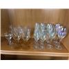 Image 1 : TWO VINTAGE WINE AND CHAMPANGNE IRREDESCENT GLASS SETS
