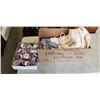 Image 1 : BOX OF VARIOUS NEW CLOTHING AND 12 CBL COMMEMORATIVE BASEBALLS