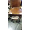 Image 1 : ANTIQUE TELEPHONE TABLE WITH STOOL
