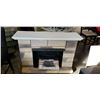 Image 1 : FIREPLACE MANTLE WITH ELECTRIC INSERT WORKING
