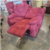 Image 2 : RED MICROFIBER RECLINING LOVESEAT