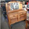 Image 1 : VINTAGE HALLWAY CABINET WITH MIRROR