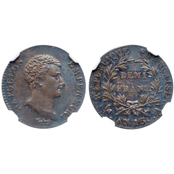 Napoleon (1804-1814). Silver ½ Franc, AN 13-A.