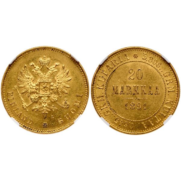 20 Markkaa 1891 L.