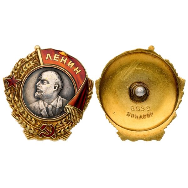 Researched Order of Lenin. Type 2, “Silver Head”. Award # 2238.