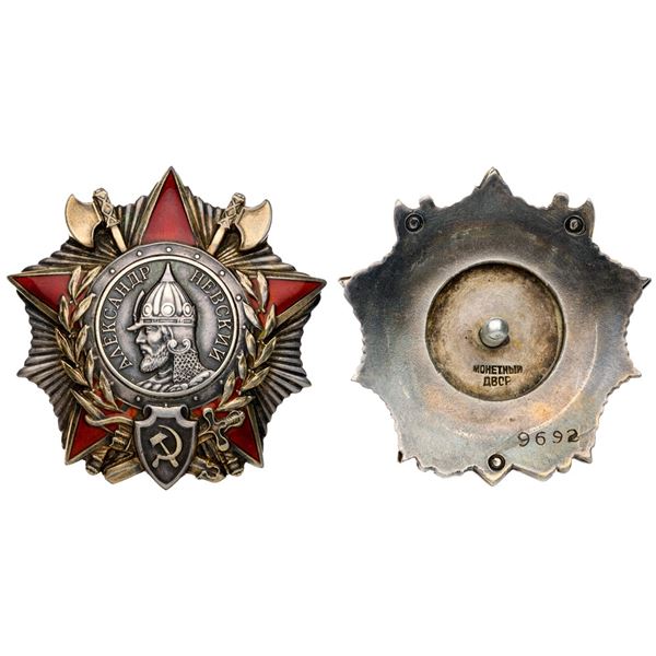 Researched 2129 Order of Nevsky. Type 2. Award # 9692.
