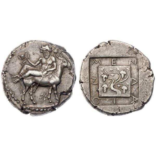 Macedon. Mende. Silver Tetradrachm (16.81 g), ca. 460-423 BC.