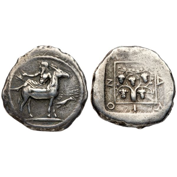 Macedon. Mende. Silver Tetradrachm (17.08 g), ca. 460-423 BC.