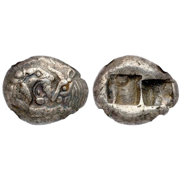 Kings of Lydia. Time of Cyrus-Darios I. Silver Siglos (5.30 g), ca. 550/39-520 BC.