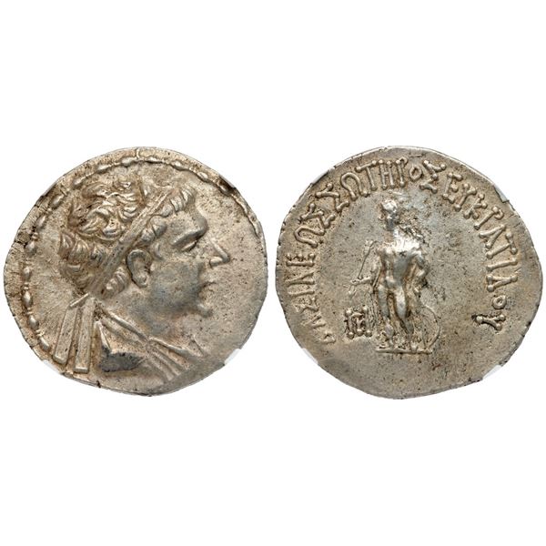 Baktrian Kingdom. Eukratides II Soter (Ca. 145-140 BC). Silver Tetradrachm (16.90 g).