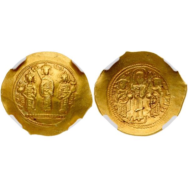 Romanus IV Diogenes, with Eudocia, Michael VII, Constantius and Andronicus (1068-1071). Gold Histame