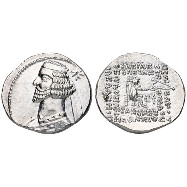 Parthian Kingdom. Mithradates IV (ca. 58-53 BC). Silver Drachm (3.44 g).