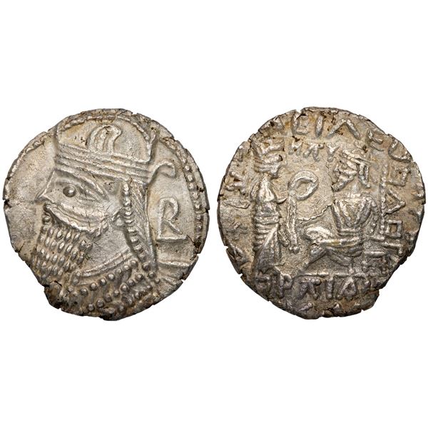 Parthian Kingdom. Vologases IV (AD 147-191). Billon Tetradrachm (11.63 g).
