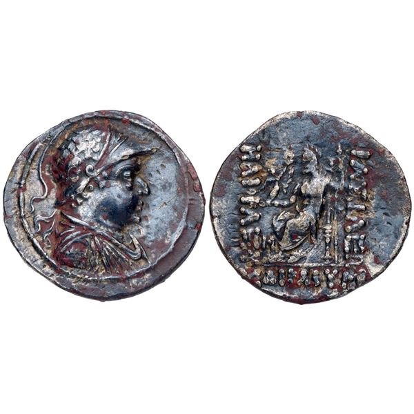 Baktrian Kingdom. Heliokles Dikaios (ca. 145-130 BC). Silver Tetradrachm (13.23 g).