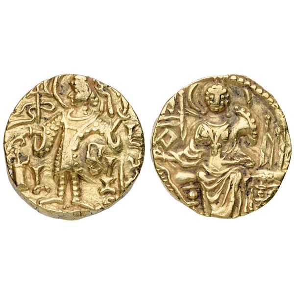 Kushan Empire. Kipunada (ca. AD 350-375). Gold Dinara (7.39 g).
