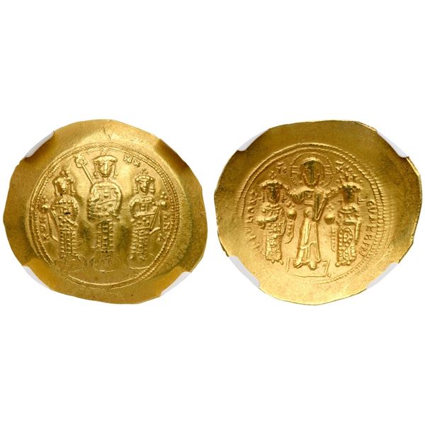 Romanus IV Diogenes, with Eudocia, Michael VII, Constantius and Andronicus (1068-1071). Gold Histame