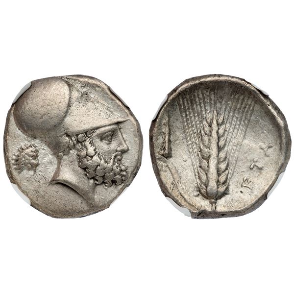 Lucania. Metapontion. Silver Stater, ca, 340-330 BC.