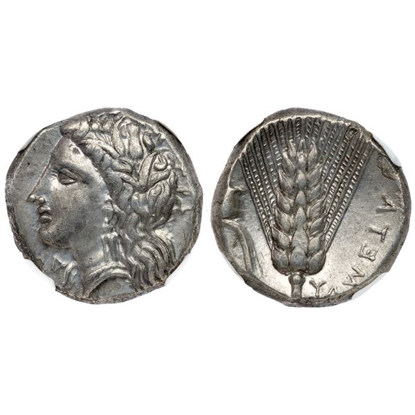 Lucania. Metapontion. Silver Stater, ca. 330-290 BC.